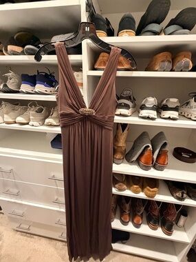 BCBG maxazria brown formal dress size xxs